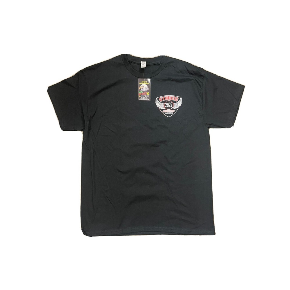 Sturgis Mens Black Logo T Shirt 2022 Size Large